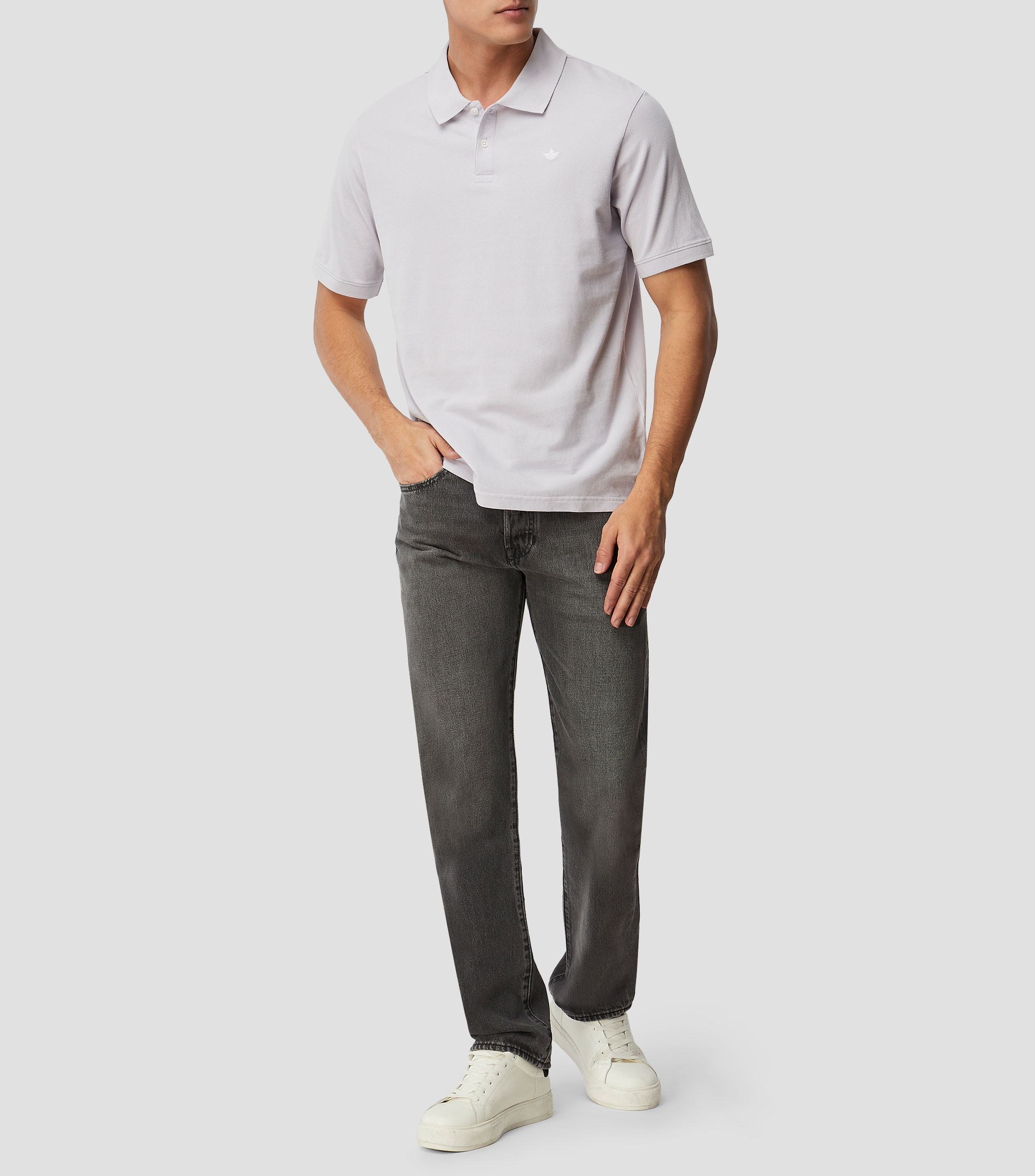 Playera tipo polo manga corta lisa Hombre